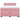 Pat box spring cu saltea, roz, 140x200 cm, catifea