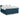 Pat box spring cu saltea, albastru, 200x200 cm, catifea