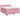 Pat box spring cu saltea, roz, 200x200 cm, catifea