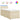 Pat box spring cu saltea, crem, 80x200 cm, textil