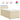 Pat box spring cu saltea, crem, 80x200 cm, textil