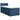 Pat box spring cu saltea, albastru, 80x200 cm, textil