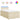 Pat box spring cu saltea, crem, 120x200 cm, textil