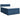 Pat box spring cu saltea, albastru, 140x200 cm, textil