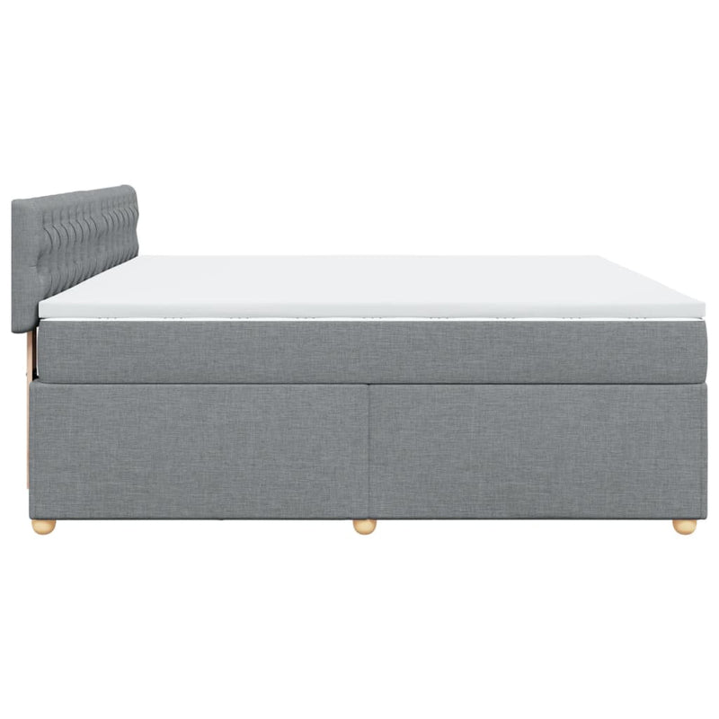 Pat continental, gri deschis, 180x200 cm, material textil