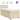 Pat box spring cu saltea, crem, 80x200 cm, textil