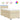Pat box spring cu saltea, crem, 80x200 cm, textil