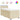 Pat box spring cu saltea, crem, 80x200 cm, textil