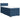 Pat box spring cu saltea, albastru, 90x200 cm, textil