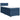 Pat box spring cu saltea, albastru, 90x200 cm, textil