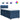 Pat box spring cu saltea, albastru, 100x200 cm, textil