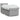 Pat box spring cu saltea, gri deschis, 100x200 cm, textil