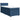 Pat box spring cu saltea, albastru, 100x200 cm, textil