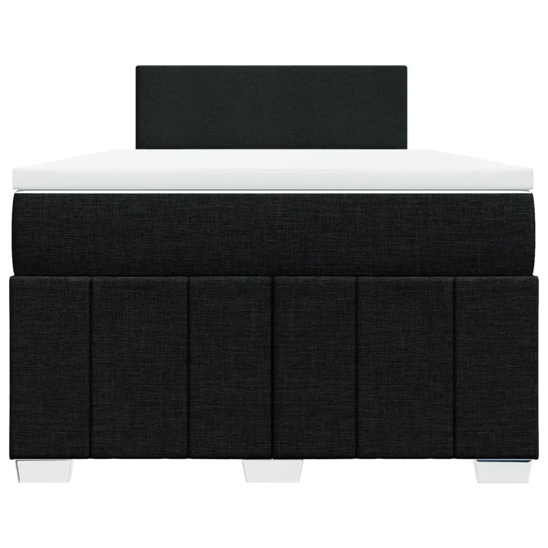 Pat box spring cu saltea, negru, 120x190 cm, catifea