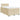 Pat box spring cu saltea, crem, 120x200 cm, textil