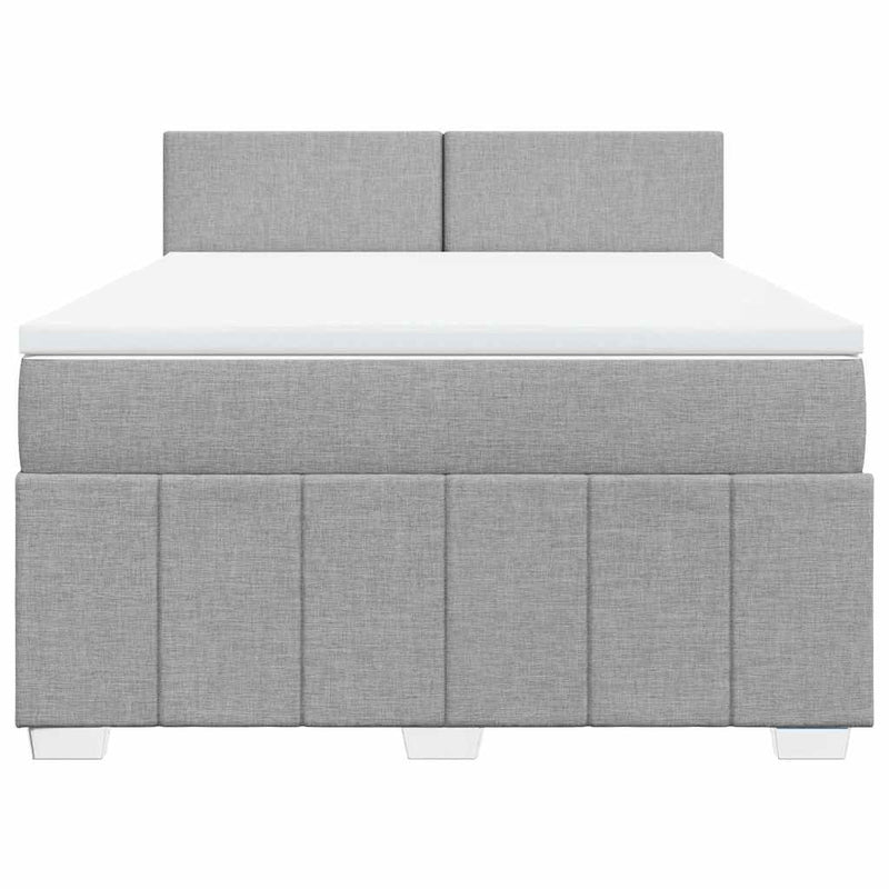 Pat continental, gri deschis, 140x200 cm, material textil