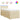 Pat box spring cu saltea, crem, 80x200 cm, textil