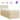 Pat box spring cu saltea, crem, 80x200 cm, textil