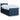 Pat box spring cu saltea, albastru, 90x200 cm, textil