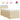 Pat box spring cu saltea, crem, 90x200 cm, textil