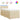 Pat box spring cu saltea, crem, 100x200 cm, textil