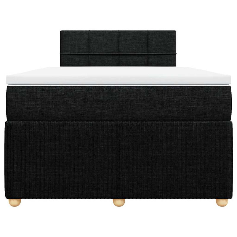 Pat box spring cu saltea, negru, 120x190 cm, catifea
