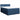 Pat box spring cu saltea, albastru, 140x200 cm, textil