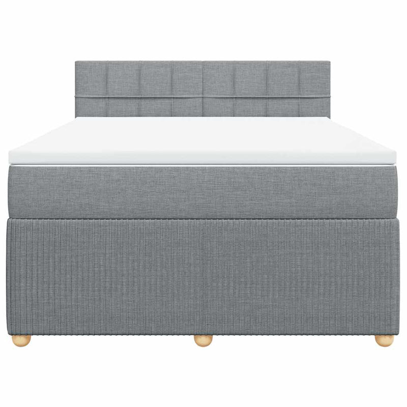 Pat continental, gri deschis, 140x200 cm, material textil