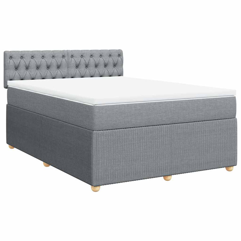 Pat continental, gri deschis, 140x200 cm, material textil
