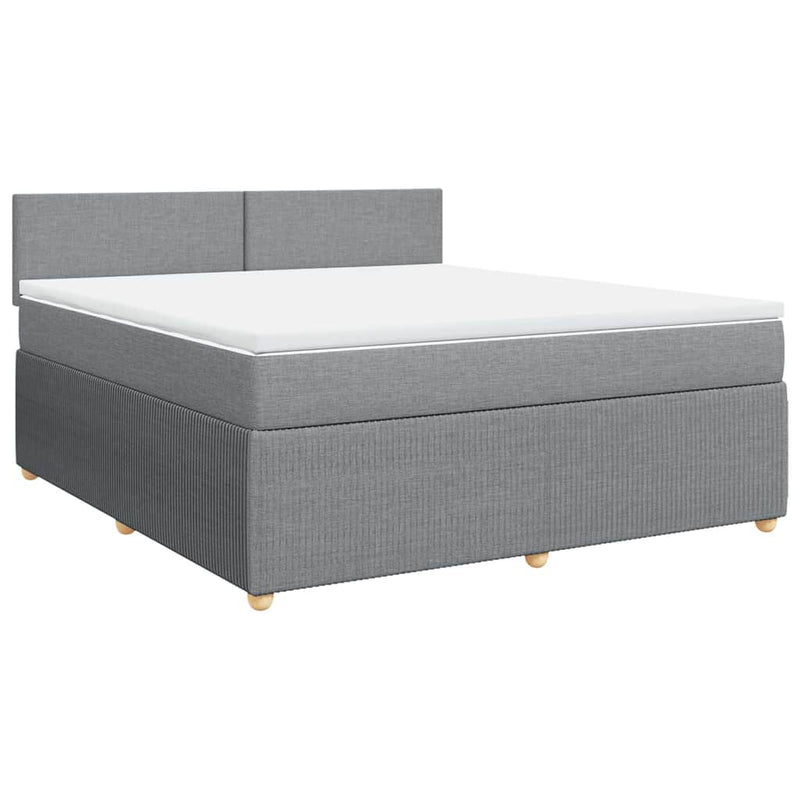 Pat continental, gri deschis, 180x200 cm, material textil