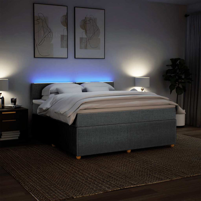 Pat continental, gri deschis, 180x200 cm, material textil