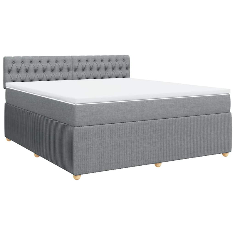 Pat continental, gri deschis, 180x200 cm, material textil