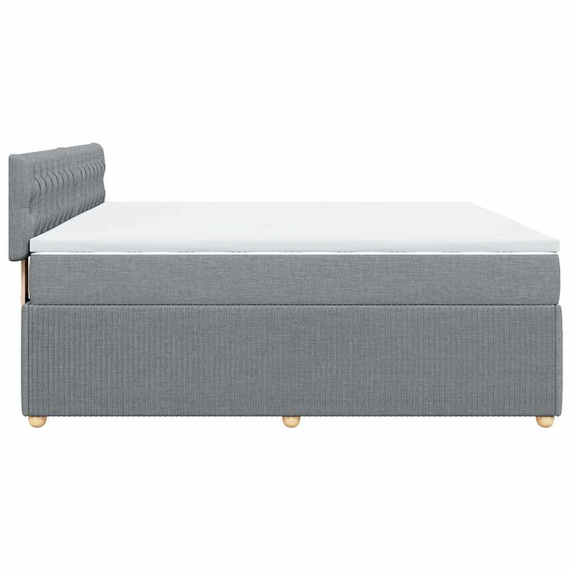 Pat continental, gri deschis, 180x200 cm, material textil