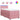 Pat box spring cu saltea, roz, 80x200 cm, catifea