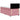 Pat box spring cu saltea, roz, 90x190 cm, catifea