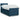 Pat box spring cu saltea, albastru, 90x190 cm, catifea
