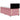 Pat box spring cu saltea, roz, 90x200 cm, catifea