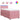 Pat box spring cu saltea, roz, 100x200 cm, catifea