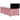 Pat box spring cu saltea, roz, 100x200 cm, catifea