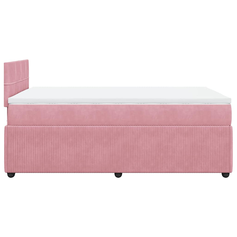 Pat box spring cu saltea, negru, 120x190 cm, catifea