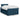 Pat box spring cu saltea, albastru, 120x200 cm, catifea