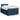 Pat box spring cu saltea, albastru, 120x200 cm, catifea