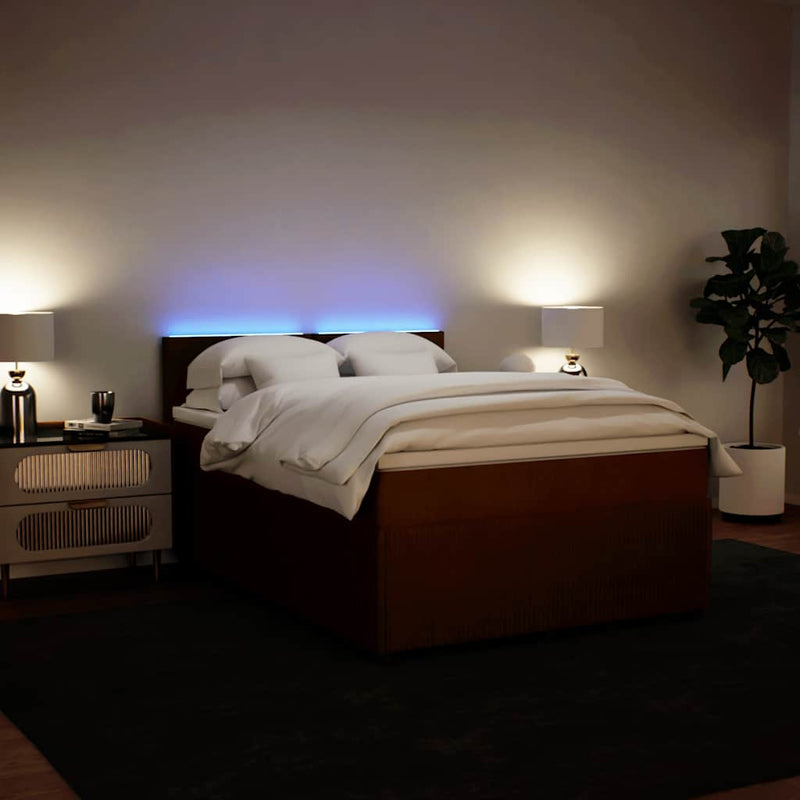 Pat box spring cu saltea, roz, 160x200 cm, catifea