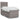 Pat box spring cu saltea, gri taupe, 80x200 cm, textil