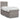 Pat box spring cu saltea, gri taupe, 90x200 cm, textil