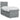 Pat box spring cu saltea, gri deschis, 100x200 cm, textil