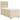 Pat box spring cu saltea, crem, 100x200 cm, textil