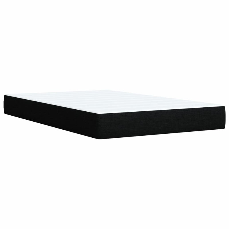 Pat box spring cu saltea, negru, 120x190 cm, catifea