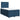 Pat box spring cu saltea, albastru, 120x190 cm, material textil