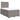 Pat box spring cu saltea, taupe, 120x190 cm material textil